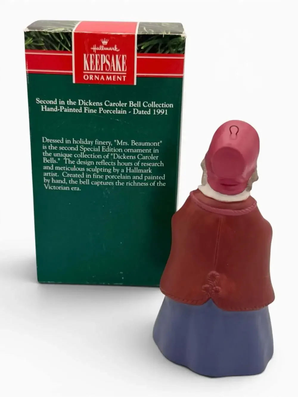 1991 Hallmark Keepsake Ornament Dickens Caroler Bell 